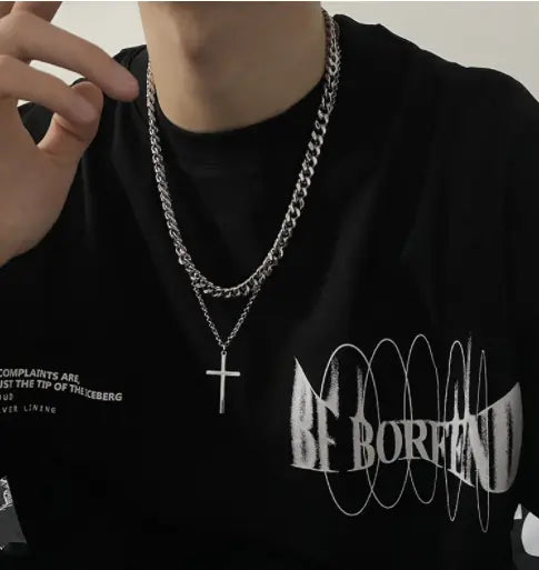 Vnox Mens Cross Necklaces - Boo Koo Art