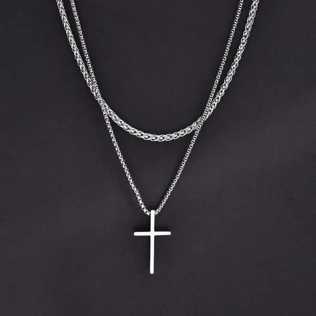 Vnox Mens Cross Necklaces